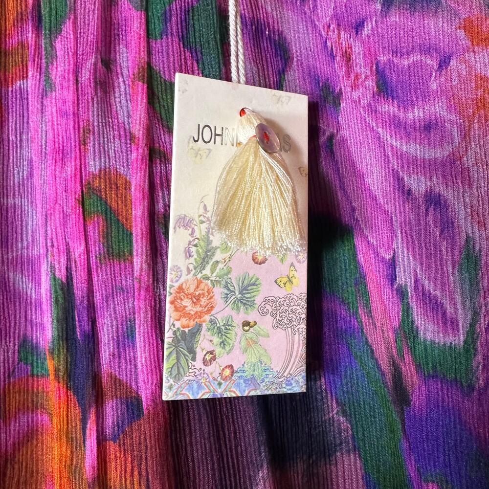 Johnny Was Visions Mini Dress Floral Silk NEW - Picture 9 of 11